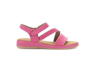 Sandales roses en cuir velours