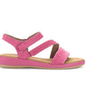 Sandales roses en cuir velours