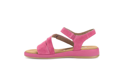 Sandales roses en cuir velours