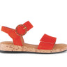 Sandales oranges en cuir velours