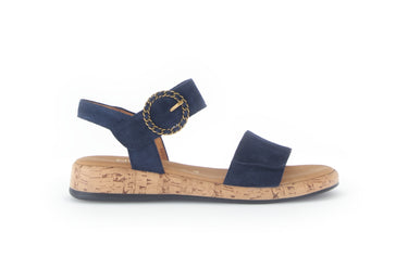 Sandales bleues en velours