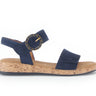 Sandales bleues en velours
