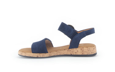 Sandales bleues en velours