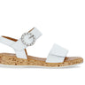 Sandales blanches en cuir