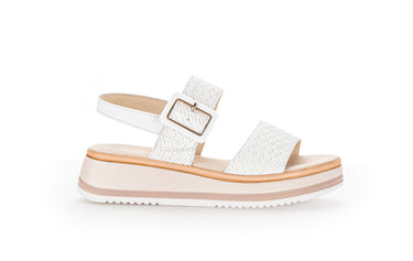 Sandales blanches en cuir lisse