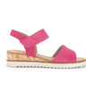 Sandales rose foncé en cuir velours