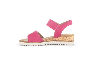 Sandales rose foncé en cuir velours