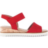 Sandales rouges en cuir velours