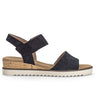 Sandales bleues en cuir velours