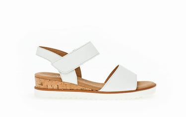 Sandales blanches en cuir lisse