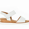 Sandales blanches en cuir lisse