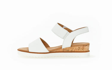 Sandales blanches en cuir lisse