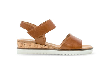 Sandales marron en cuir lisse