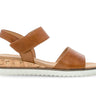 Sandales marron en cuir lisse