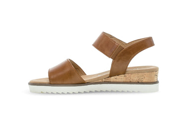 Sandales marron en cuir lisse