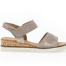 Sandales marron en cuir métallisé