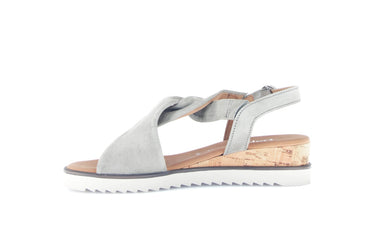 Sandales vertes en cuir velours