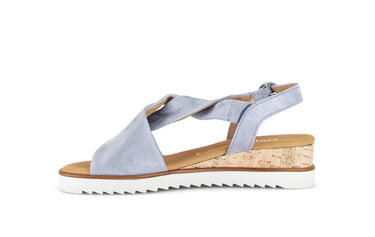 Sandales bleues en cuir