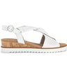 Sandales blanches en cuir lisse