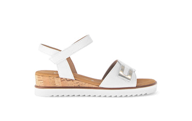 Sandales blanches en cuir lisse