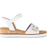 Sandales blanches en cuir lisse