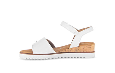 Sandales blanches en cuir lisse
