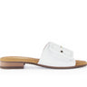 Mules blanches en cuir lisse