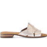 Mules poudrées métallisées en cuir métallisé