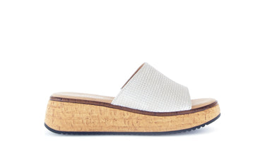 Mules beiges en cuir