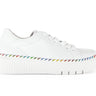 Baskets blanches en cuir lisse