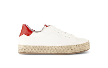 Baskets multicolores en cuir lisse