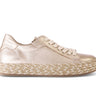 Baskets beiges en cuir