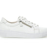 Baskets blanches en cuir lisse