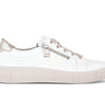 Baskets blanches en cuir lisse
