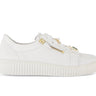Baskets blanches en cuir lisse