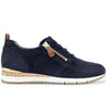 Baskets bleues en cuir velours
