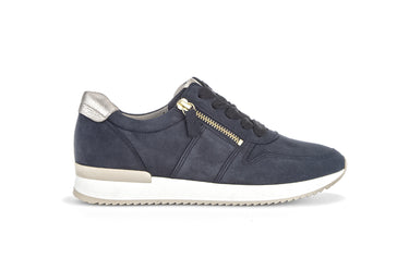 Baskets bleues en cuir nubuck