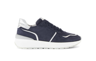 Baskets bleu marine en cuir