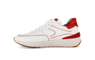 Baskets multicolores en cuir lisse