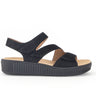 Sandales noires en cuir nubuck