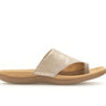Mules dorées en cuir métallisé