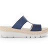 Mules bleues en cuir