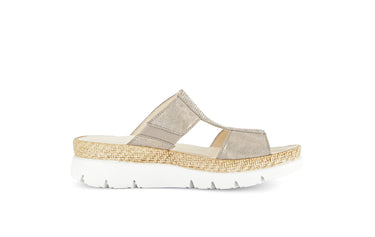 Mules beiges en cuir