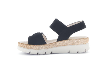 Sandales noires en cuir velours