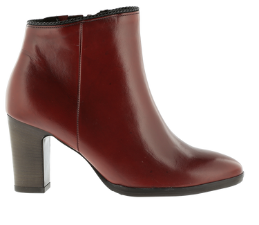 Bottines ville rouges en cuir