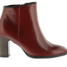 Bottines ville rouges en cuir