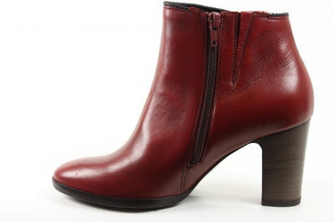 Bottines ville rouges en cuir
