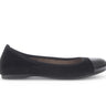 Ballerines noires en cuir velours