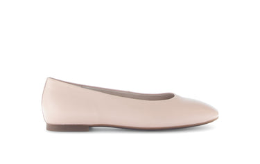 Ballerines roses en cuir lisse