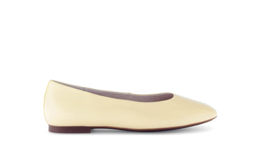 Ballerines jaunes en cuir